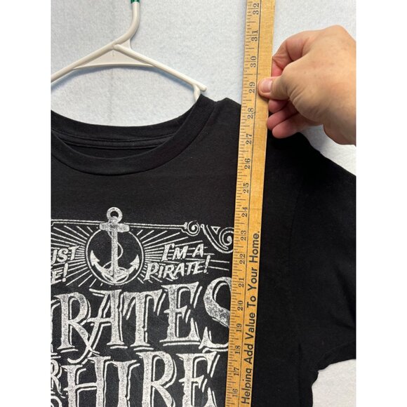 Pirates For Hire Graphic Black T-Shirt By The Eagle Design Group Size Medium - Picture 5 of 8